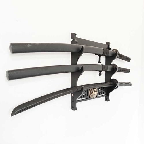 ULTECHNOVO Espositore Per Spade Da Parete In Legno - Supporto Salvaspazio Per Collezione, Ripiano Decorativo Per Spade E Bacchette, Facile Da Montare (2 Pezzi)