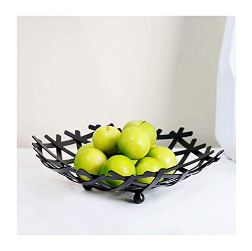 Cesta de Frutas de Estilo Moderno Fruit Bowl Creative Bird's Nest Basket Forjon Hierro Hollow Fruit Bowl, Hogar Moderno Sala de estar Fruta Placa Snack Dried Fruit Placa Fruta Organizador de frutas Pl