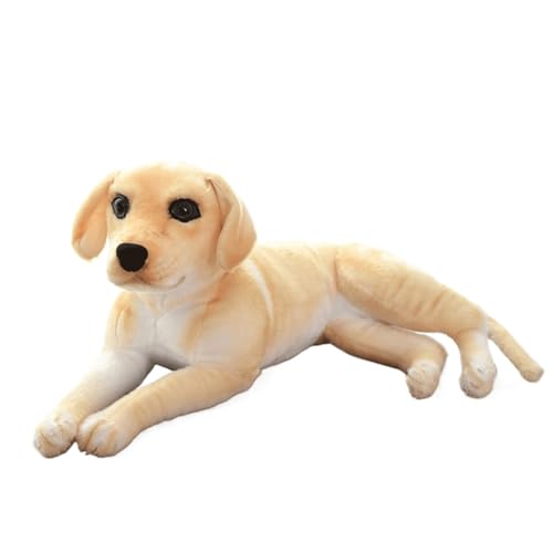 HOMEXYLYL Juguete de Peluche de Perro Realista, Animales de Peluche de Varias Razas, Figuras Decorativas de Almohadas de Peluche for Amantes de Las Mascotas(Labrador Retriever,75cm/29.5in)