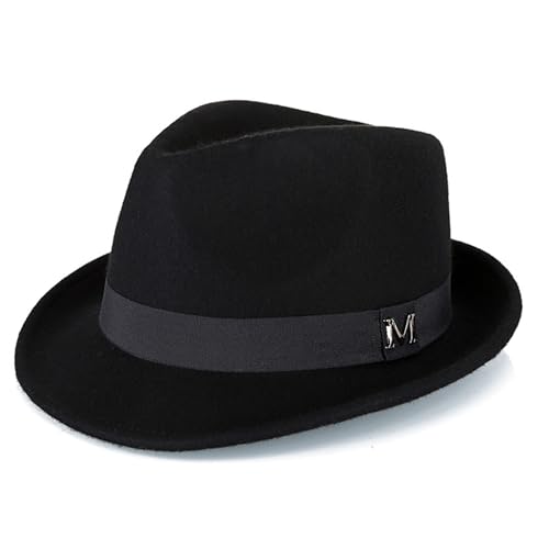 Image of FREEBIRD99 100% Wool Felt Panama Fedora Hat Short Brim Trilby Flat Hat for Men Women