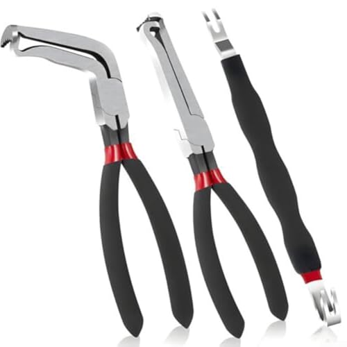 Besttoolifes Lot de 3 pinces de déconnexion électrique, pinces séparatrices de connecteurs électriques automobiles, 60 degrés pour un retrait sans effort du câblage