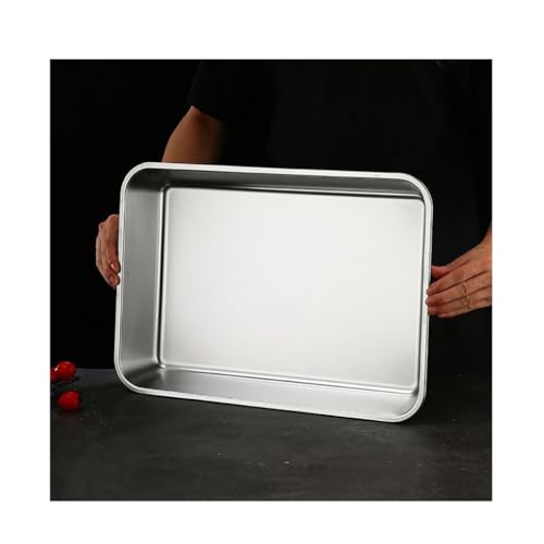 Bandeja grande para hornear, bandeja de goteo, bandeja para galletas, apta para lavavajillas, acero inoxidable 304, bandeja de metal apta para horno, para cocina, barbacoa, laboratorio