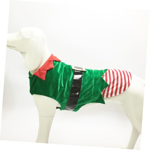 Disfraz de duende navideño para perros talla L miniatura 3