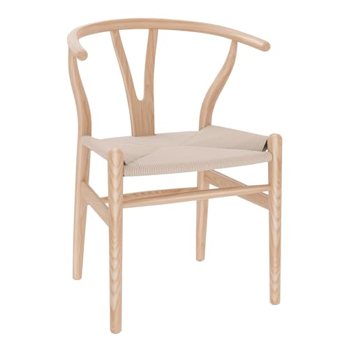 VODUR Wishbone Chair Natural Solid Wood Dining Chair/Hans Vegner Y