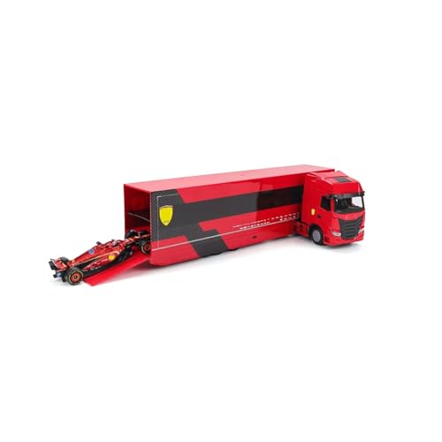 Image of HTLNUZD New 1 /43 F1SF24#16 Racing Hauler in Pallet, Alloy Adult Miniature Diecast Container Truck Car Model (Ferrari)