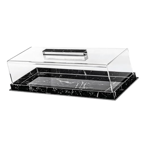 Boîte de présentation de gâteau rectangulaire plastique avec couvercle - 7