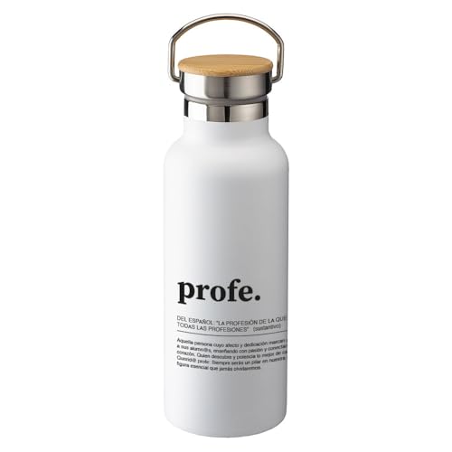 Botella Termica Tapon de Madera Regalo Día del Profesor/a Maestro/a Regalo Profesor/a (DEFINICION)