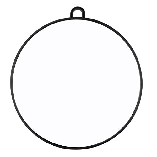 Preisvergleich Produktbild perfeclan Schwarzer Friseur Handspiegel Professioneller Salon Handfriseur Großer Runder Spiegel Mit Griff