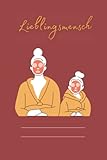 Lieblingsmensch: Notizbuch A5+ kariert | Mutter Tochter Duo | Mama Kind | ideal als Tagebuch, Notizbuch, Schreibheft, Bullet Journal | 160 Seiten 80 Blatt