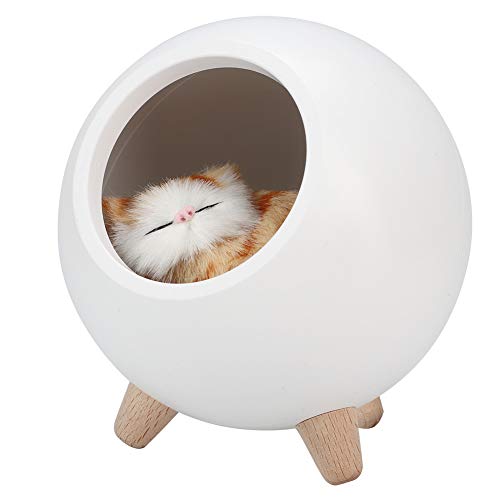 Joyzan Little Pet House LED-Licht, warmes Gelb, Kinderzimmerbeleuchtung, niedliche Katzen-Nachtlicht, USB- und batteriebetriebene Nachtlampe, Heimdekoration für Baby, Kind, Geburtstagsgeschenk (weiß)