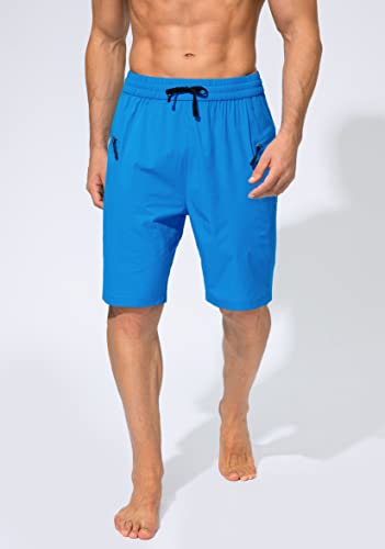Image of Men's Swim Trunks Quick Dry Board Shorts with Zipper Pockets Beach Shorts Bathing Suits for Men - No Mesh Liner