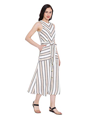 Image of oxolloxo Women's Cotton Tunic Knee-Length Dress