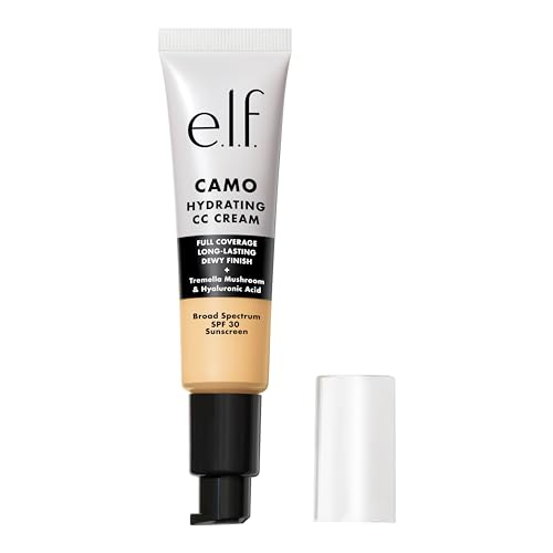 e.l.f. Hydrating Camo CC Cream, Colour Correcting Full Coverage Foundation For A Dewy Finish With SPF 30