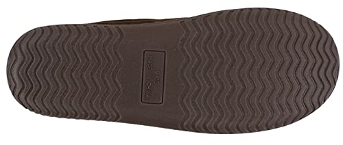 Izod Men's Classic Two-Tone Moccasin Slipper, Winter Warm Slippers With Memory Foam, Size 13-14, Solid Brown #TOP4