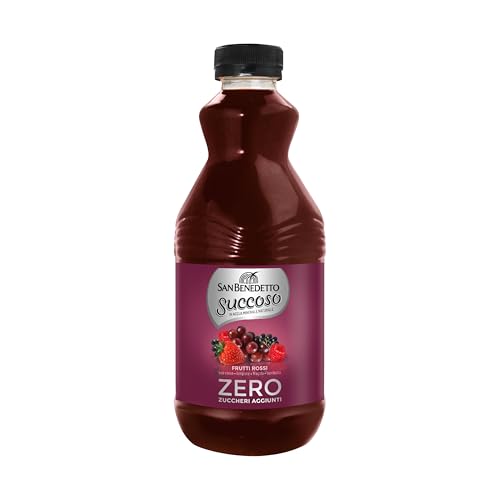 San Benedetto Succoso Zero Frutti Rossi 900 ml. Bevanda a base di frutta leggera e dissetante in Acqua Minerale Naturale, zero zuccheri aggiunti e pochissime calorie