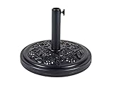 Hiland AZ Patio Heaters Round Concrete Base in Plastic for Market Umbrella