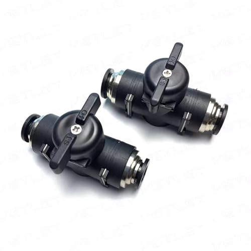 Válvula de mariposa BUC de 5/32 pulgadas y conector neumático de unión recta 3