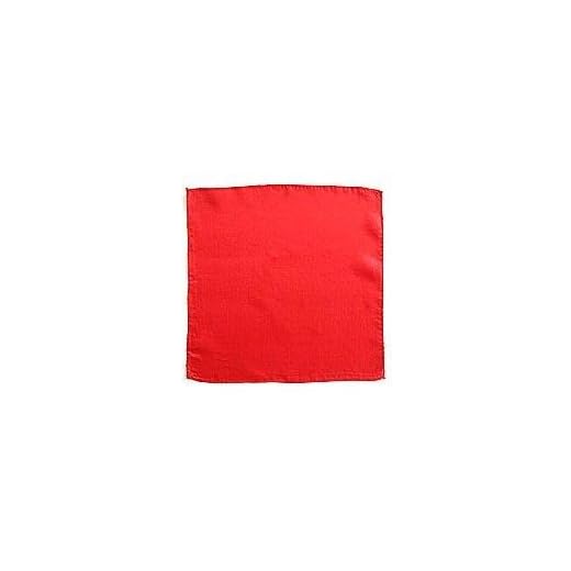 100% Soie Foulard Rouge (15 x 15 cm)