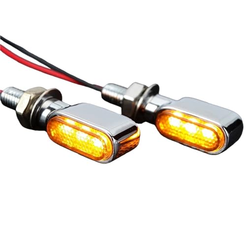 Pilotos traseros de moto cromados con luz de freno e intermitentes integrados