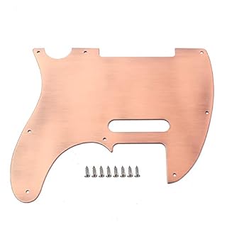 Alnicov Pickguard de guitare 8 trous en métal pour Fender américaine et mexicaine Telecaster TL Bronze – Image 3