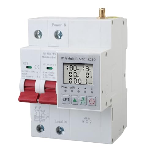 Fafeicy Intelligenter 63A WiFi RCBO Schutzschalter