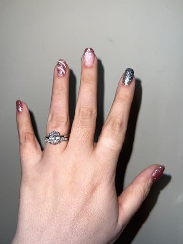 MSBLUE 2ct Oval Cut Moissanite Engagement Ring for women, D Color VVS1 Solitaire Moissanite Diamond with Hidden Halo, 14K Gold Vermeil, Promise Wedding Ring4