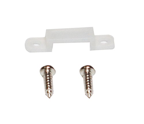 American Lighting TL-Clips LED Mounting Clips with Screws for LED FlexForm Tape Light, Clear, 16-Pack
