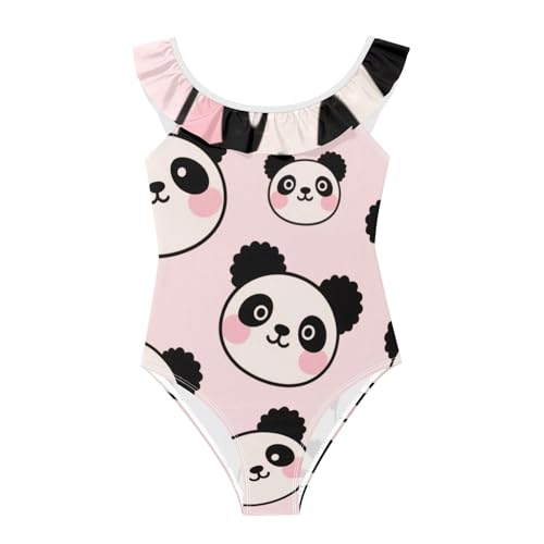 Bañador de panda rosa para niña cómodo que evita rozaduras en la piscina