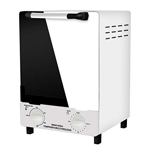 Soiiw 110V 12L Mini High Temperature Heat Metal Tool Sterilizer Cabinet 1KW Timer Sanitizer Box Two Layers Manicure Spa Hair Beauty Salon Sterilization Disinfect Tool