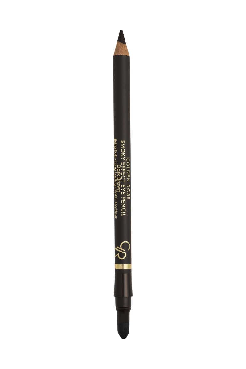 Golden Rose Smoky Effect Eye Pencil No: 01 Deep Brown - Sünger Aplikatörlü Koyu Kahverengi Göz Kalemi