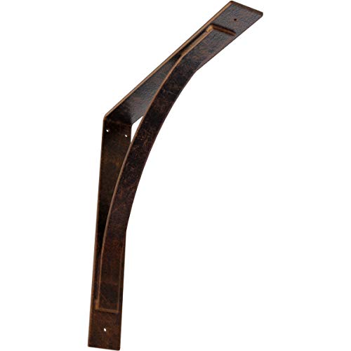 3" W x 22" D x 22" H Morris Steel Bracket, Antiqued Copper