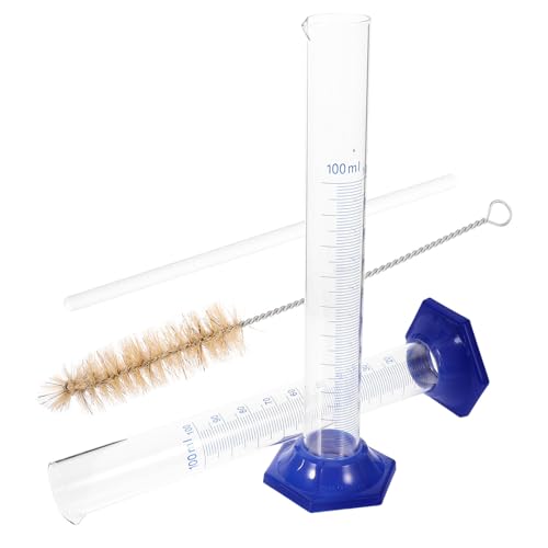 Cilindros de medición de vidrio de 100ml base redonda resistencia química para laboratorio
