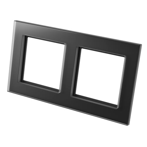 Homematic IP Glasrahmen, 2-Fach, schwarz, HmIP-GF2-A