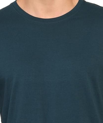 Image of Unisex Round Neck Plain T-Shirt | Combed Bio-Washed Ring Spun Cotton for Men & Women, Short Sleeves