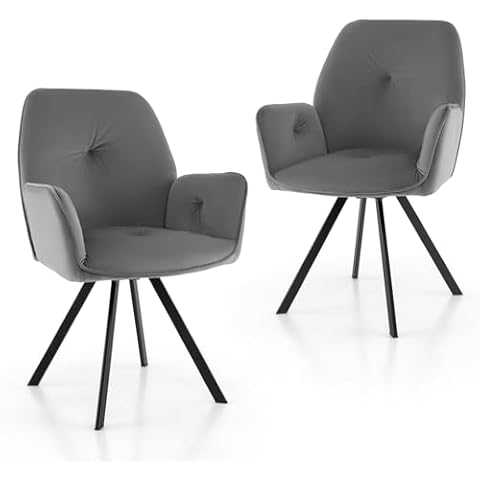 COSTWAY 360° Swivel Velvet Accent Chairs Set Cover