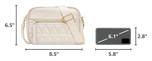 Image of Missnine Small Crossbody Purse Women Quilted Crossbody Bags Soft Leather Shoulder Handbags with Adjustable Strap