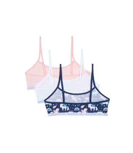 Maidenform girls Logo Band Cotton Crop Training Bra, 3 Pack3