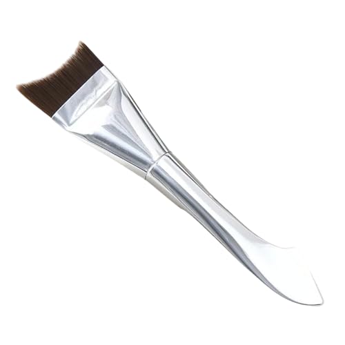 Brocha plana para base – Aplicador húmedo y seco | Brocha fina para base – para mezclar crema líquida, mejillas, nariz y cara