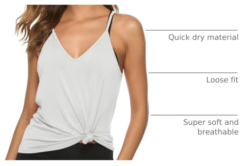 Image of LEXISLOVE Womens Workout Shirts Sexy Open Back Activewear Workout Clothes Sports Yoga Tank Tops