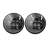 Lampe Antibrouillard LED Chromée Pour Moto Projecteur Auxiliaire 4.5 Pouces