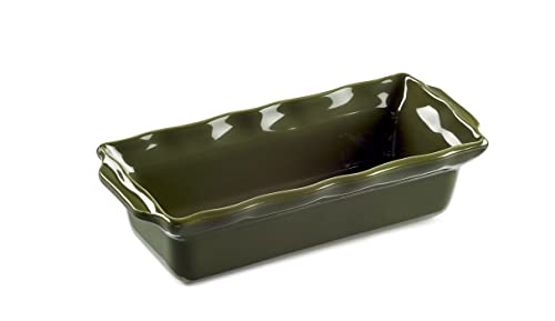 Kastenform aus Keramik, Länge 25 cm, Farbe Khaki Cover