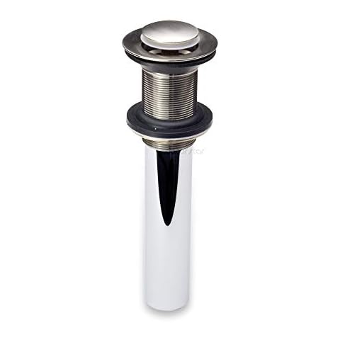 Decor Star PU-003-TB 1 1/2" Bathroom Faucet Vessel Vanity Sink Pop Up Drain Stopper Without Overflow Brushed Nickel Cover
