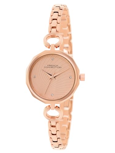 Image of French Connection Soleil Rose Gold Round Dial Womens Analogue Watch FCN069RGM