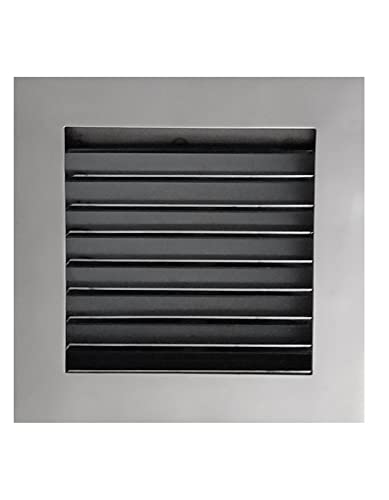 Grille de ventilation acier inoxydable poli 200x200 conduit plat
