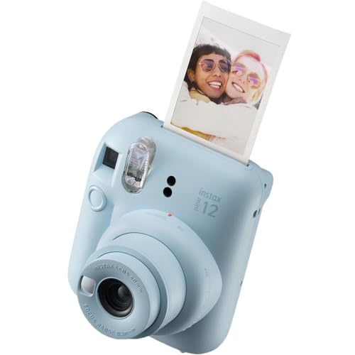 Image of FUJIFILM INSTAX Mini 12 Instant Film Camera | Pastel Blue Bundled with INSTAX Mini Instant Film |40 Exposures + Instax Accessory Bundle + AA Batteries + Cleaning Cloth (10 Items)