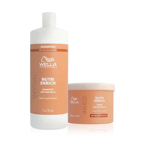 Wella Professionals Pack Invigo Nutri Enrich, Nutrición e Hidratación Profunda, Champú (1L) + Mascarilla (500ml)