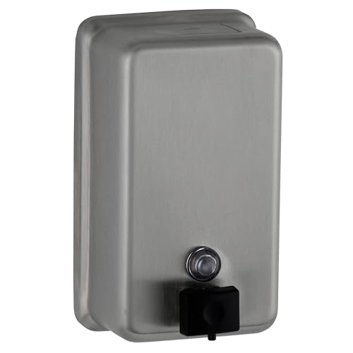 Bobrick 2111 ClassicSeries Surface-Mounted Soap Dispenser, 40oz, Stainless Steel