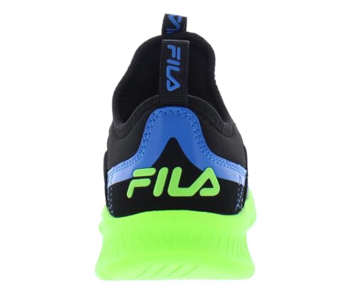Fila Landbuzzer Graphic Boys Shoes Size 4.5, Color: Black/Lime/Blue4