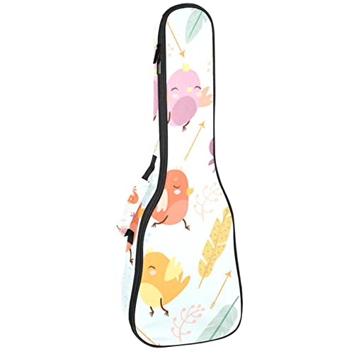 Housse pour ukulélé avec oiseaux et plumes de 10 mm d’épaisseur – Rembourrage en éponge de 53,3 cm – Avec sangles… - Les Beatles, Paul McCartney, John Lennon, RIngo Starr, George Harrison Housse pour ukulélé avec oiseaux et plumes de 10 mm d'épaisseur - Rembourrage en éponge de 53,3 cm - Avec sangles…