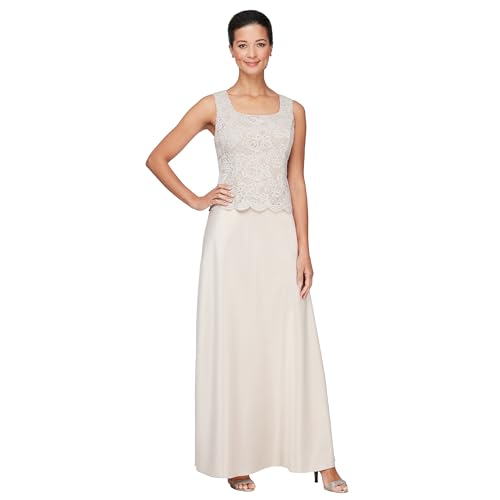 Image of Alex Evenings Womens Two Piece Mother of The Bride Dress with Lace Jacket